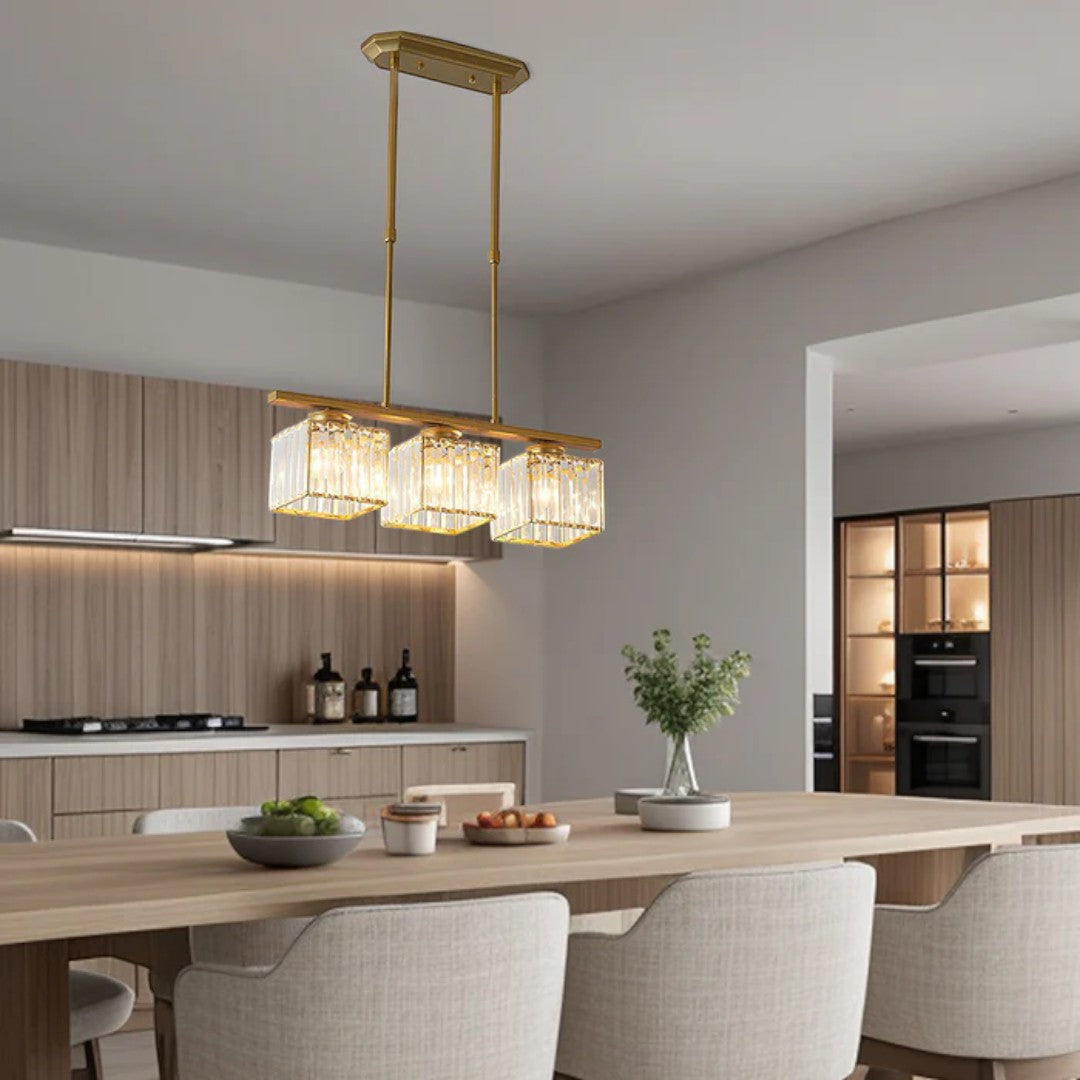 Skandynawska Designerska Lampa Wisząca z Wieloma Źródłami Światła i Długim Szklanym Kloszem – widok produktu 25 | Nuvira Home