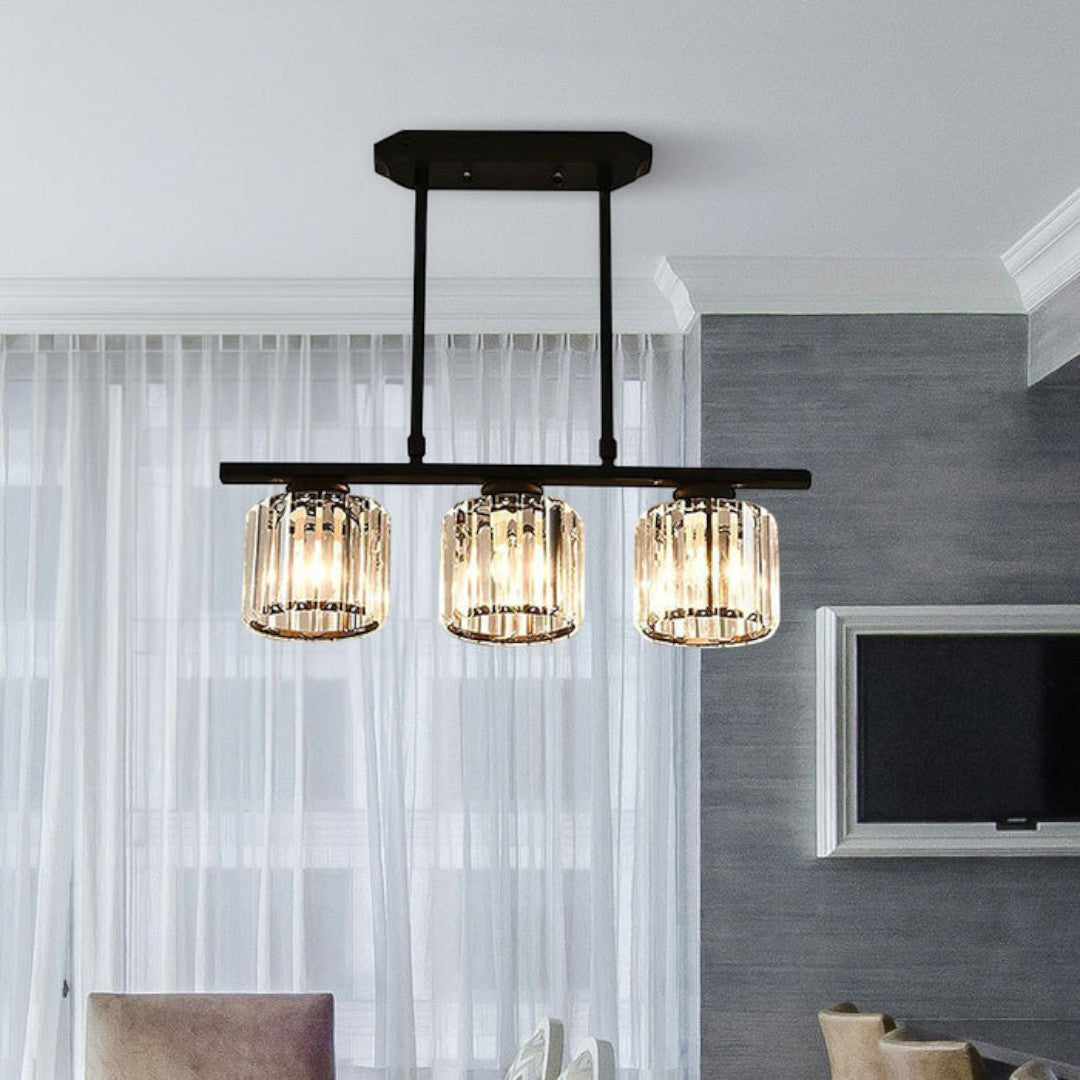 Skandynawska Designerska Lampa Wisząca z Wieloma Źródłami Światła i Długim Szklanym Kloszem – widok produktu 27 | Nuvira Home