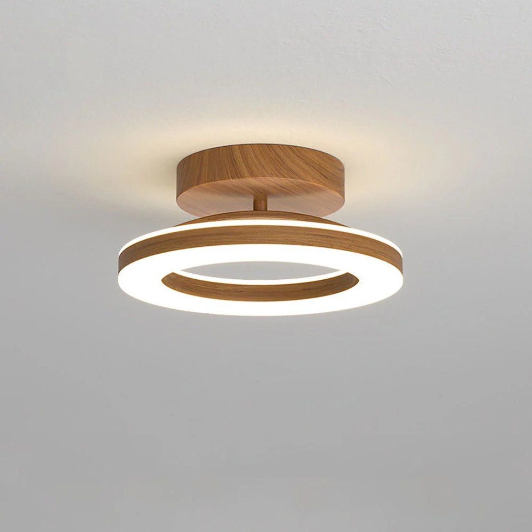 Skandynawska drewniana lampa sufitowa w formie pierścienia – widok produktu 5 | Nuvira Home