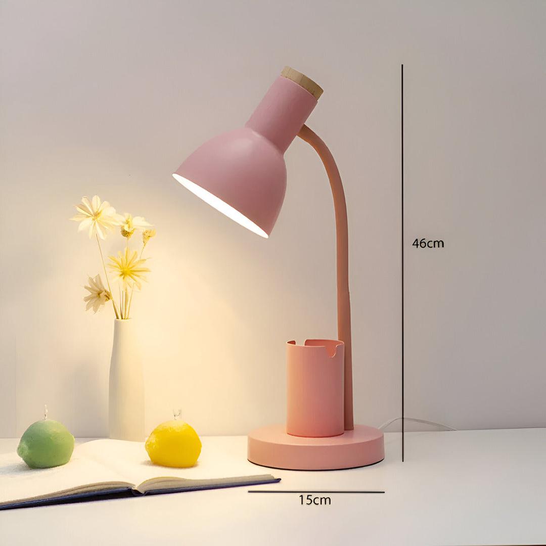 Skandynawska Lampa Stołowa LED – Z Pojemnikiem na Długopisy – widok produktu 8 | Nuvira Home