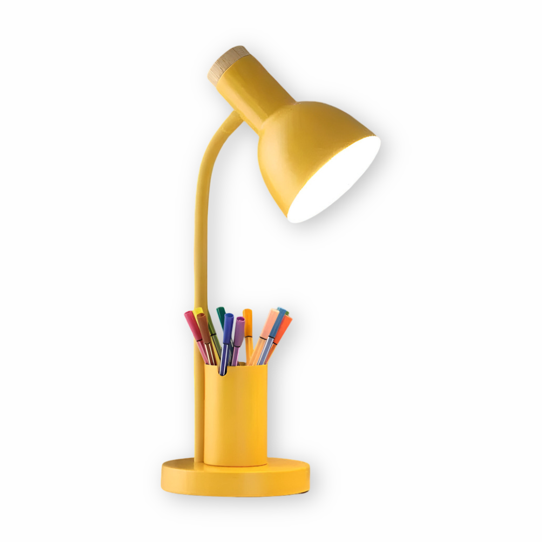 Skandynawska Lampa Stołowa LED – Z Pojemnikiem na Długopisy – widok produktu 11 | Nuvira Home