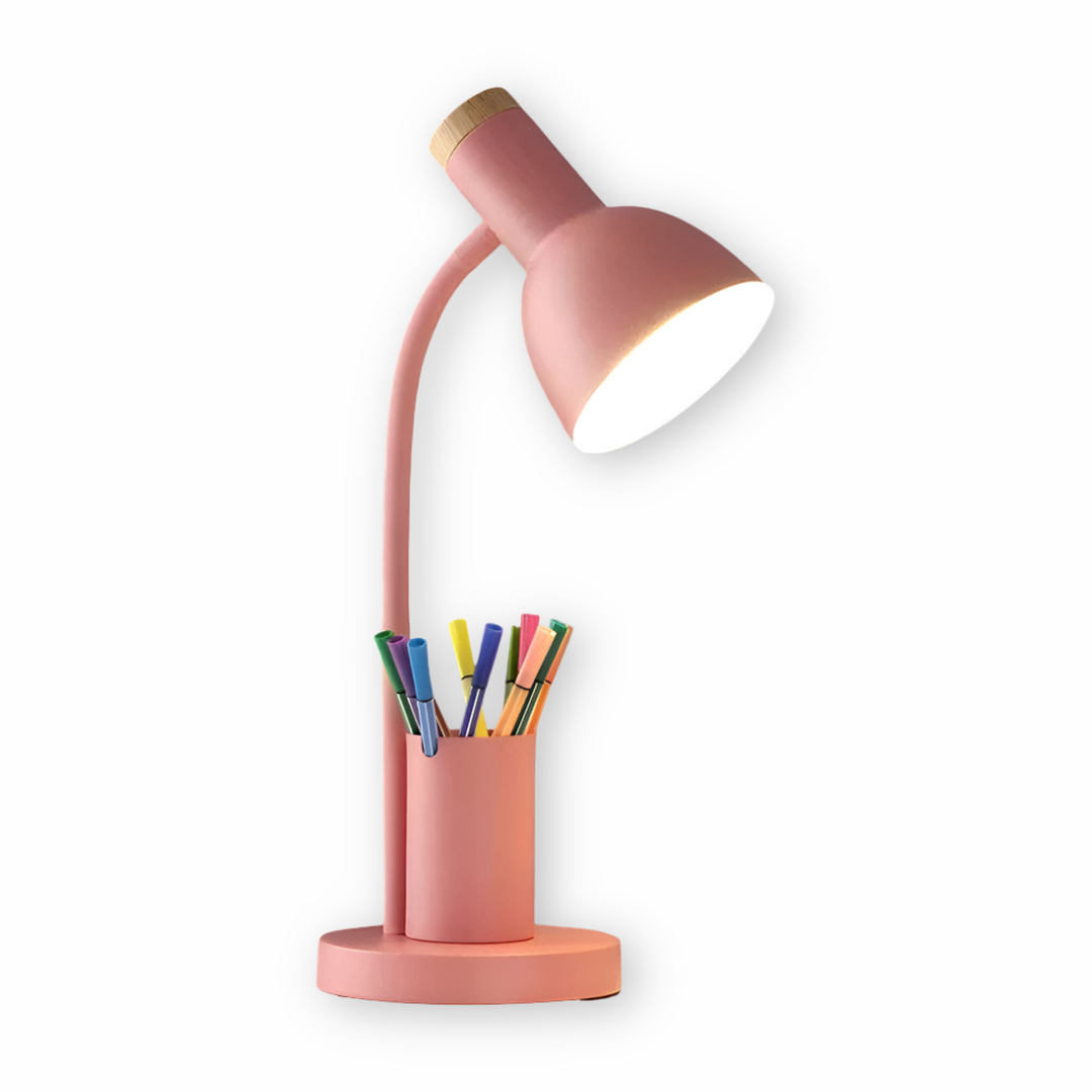 Skandynawska Lampa Stołowa LED – Z Pojemnikiem na Długopisy – widok produktu 13 | Nuvira Home