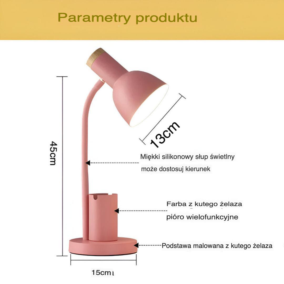 Skandynawska Lampa Stołowa LED – Z Pojemnikiem na Długopisy – widok produktu 14 | Nuvira Home
