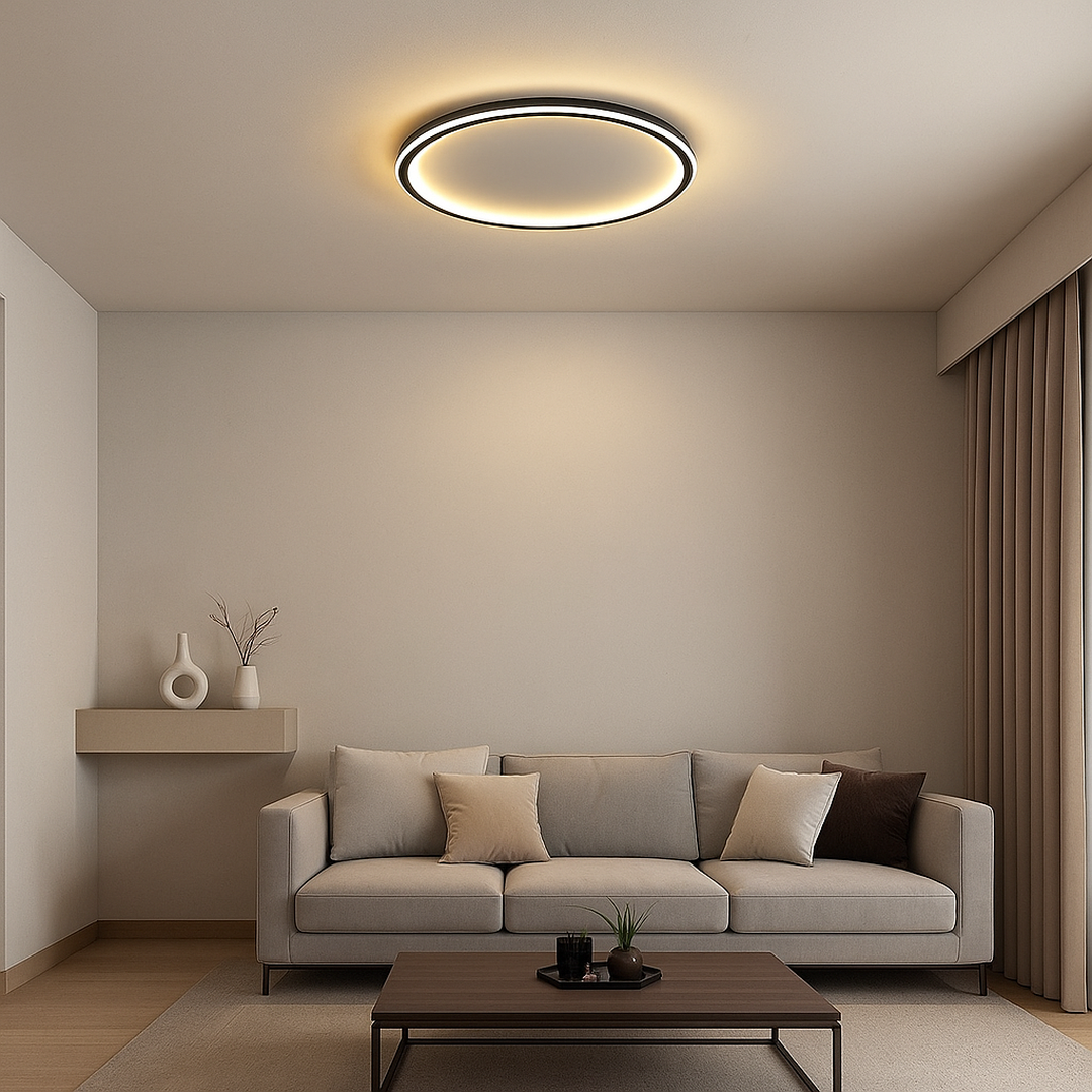 Skandynawska lampa sufitowa okrągła LED – Nowoczesna – widok produktu 4 | Nuvira Home