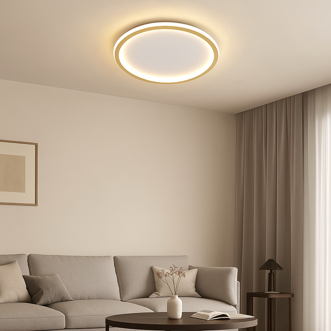 Skandynawska lampa sufitowa okrągła LED – Nowoczesna – widok produktu 6 | Nuvira Home