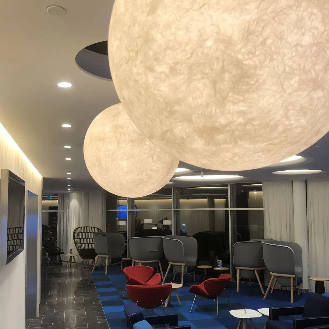 Skandynawska okrągła lampa wisząca Moon – widok produktu 19 | Nuvira Home
