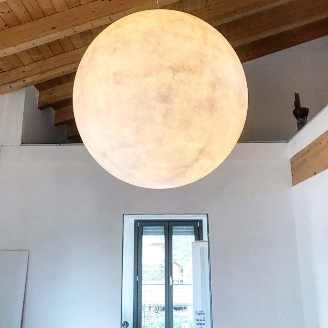 Skandynawska okrągła lampa wisząca Moon – widok produktu 23 | Nuvira Home