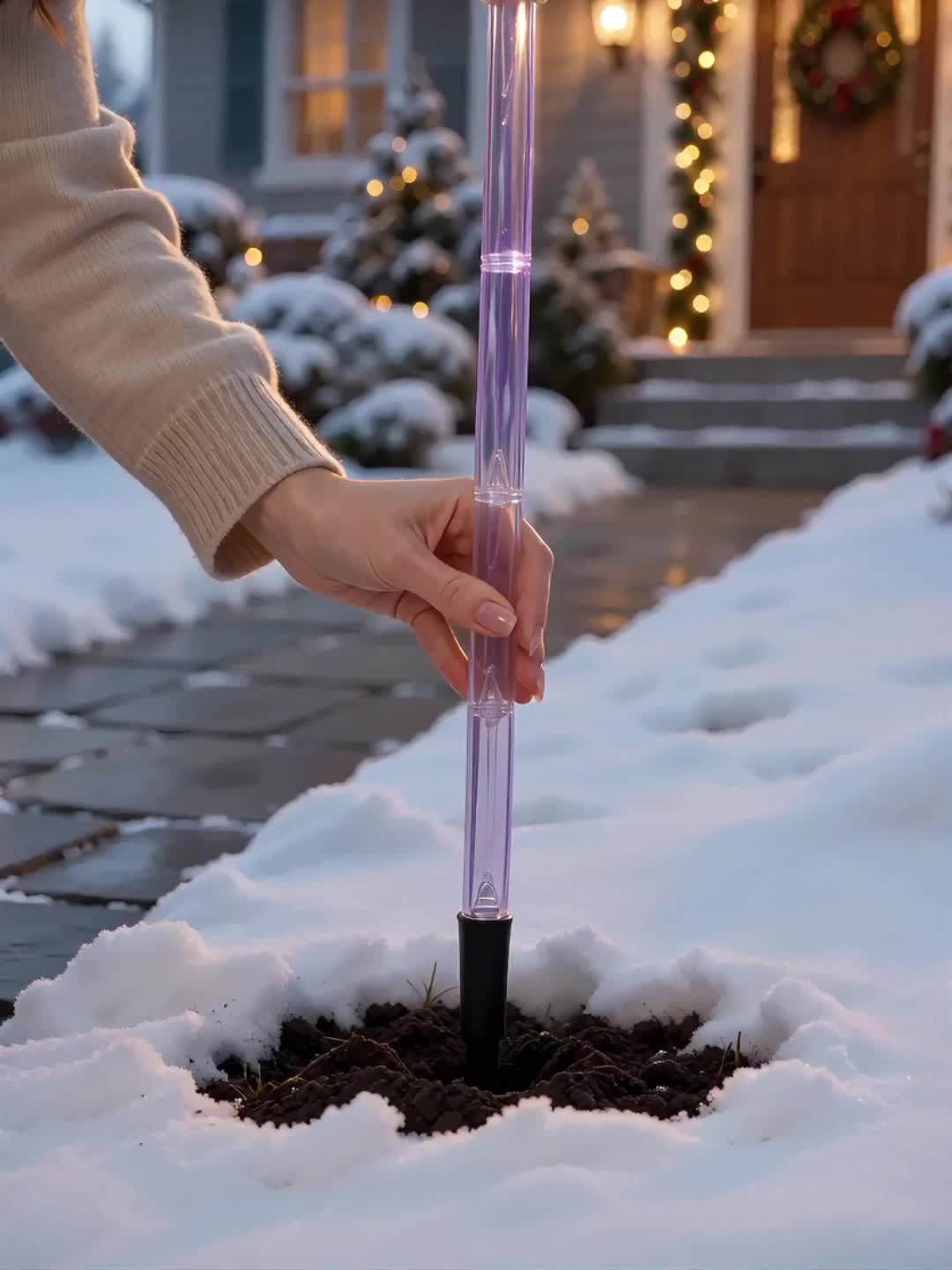 Solarne Lampki Ogrodowe Świąteczne 70 cm – widok produktu 12 | Nuvira Home