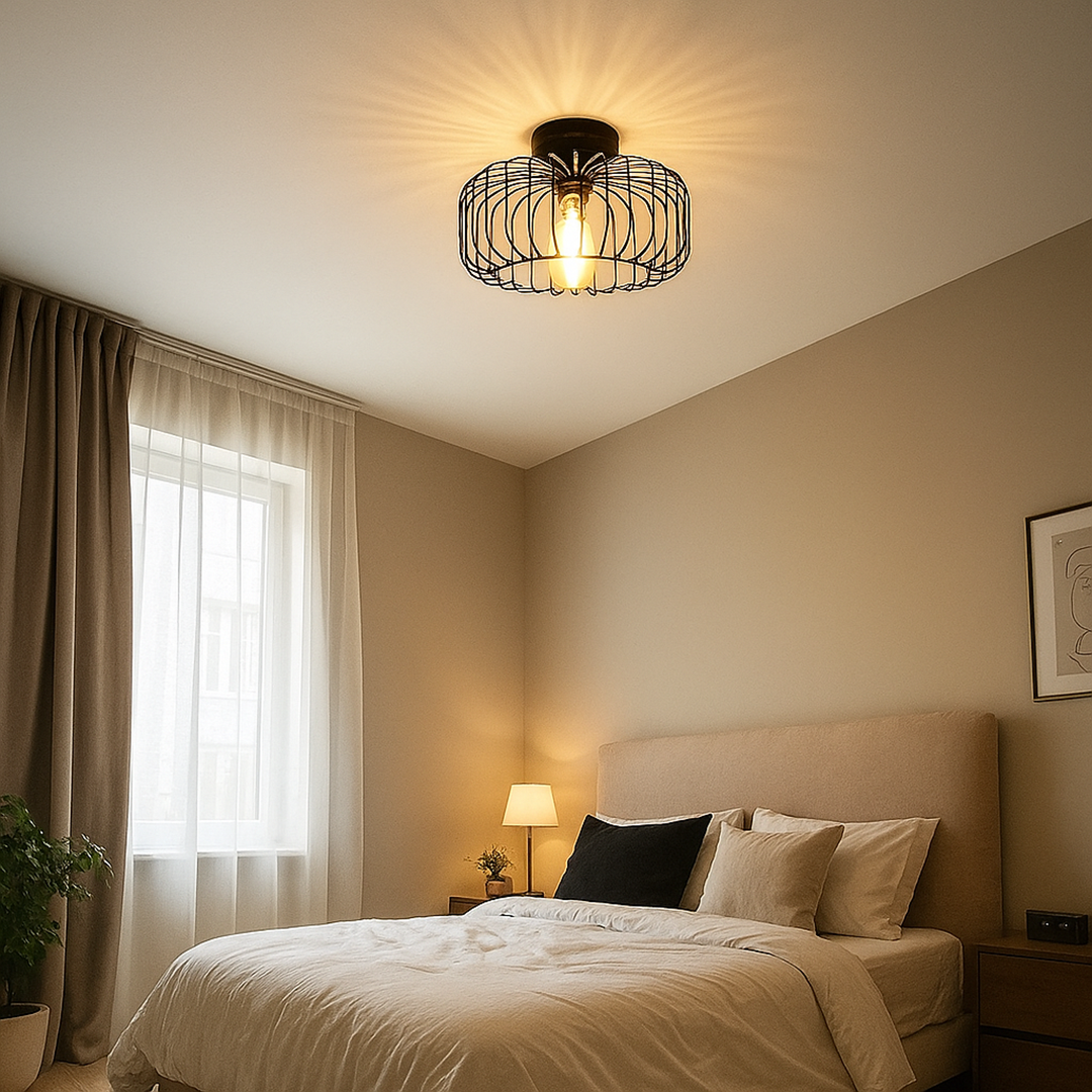 Stylowa Czarna Lampa Sufitowa – Nowoczesna – widok produktu 6 | Nuvira Home