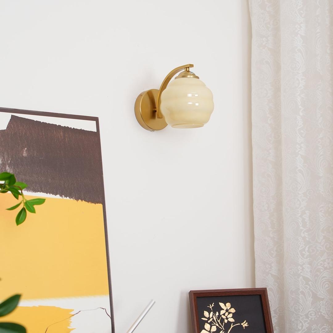 Szklana Lampa Ścienna Art Deco W Stylu Vintage – widok produktu 5 | Nuvira Home
