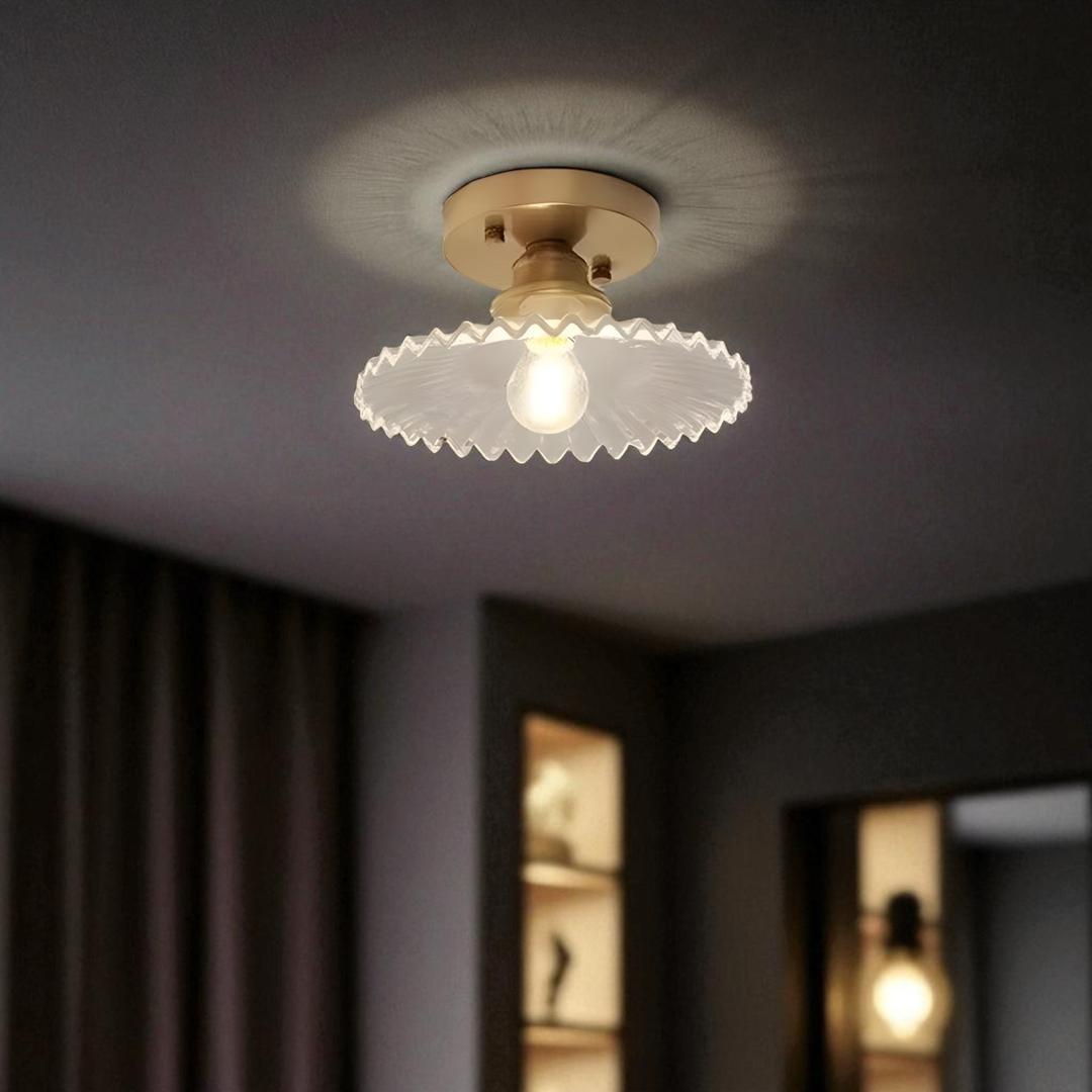 Szklana Lampa Sufitowa Zainspirowana Vintage – Styl Retro – widok produktu 6 | Nuvira Home
