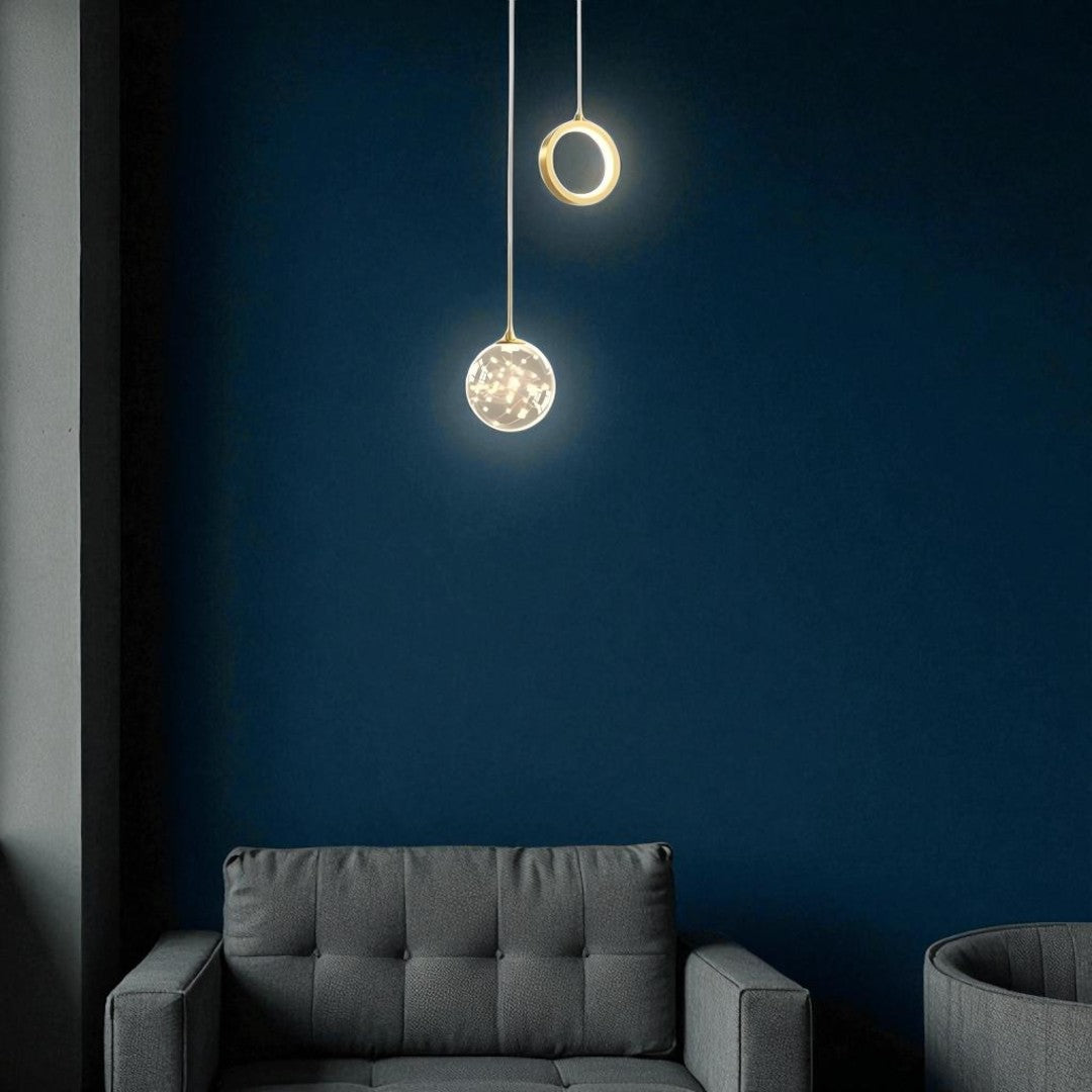 Szklana Lampa Wisząca – Dekoracyjne Oświetlenie Szklane – widok produktu 2 | Nuvira Home