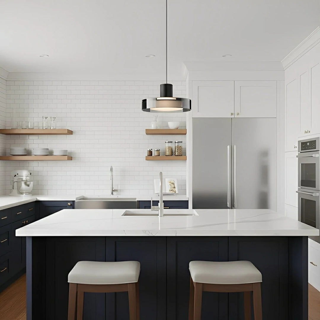 Szklana lampa wisząca kuchenna z kloszem – widok produktu 6 | Nuvira Home