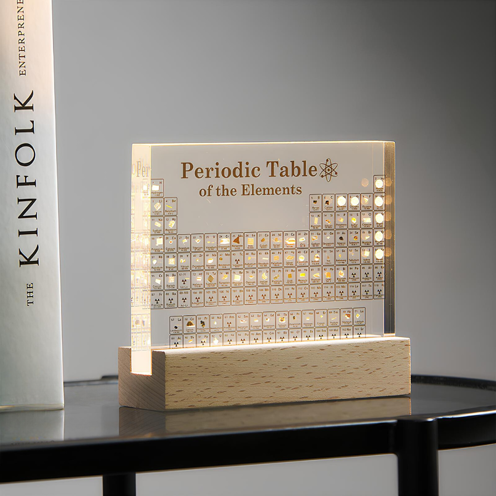 Tablica Pierwiastków Chemicznych Akrylowa z Podświetleniem LED – widok produktu 1 | Nuvira Home