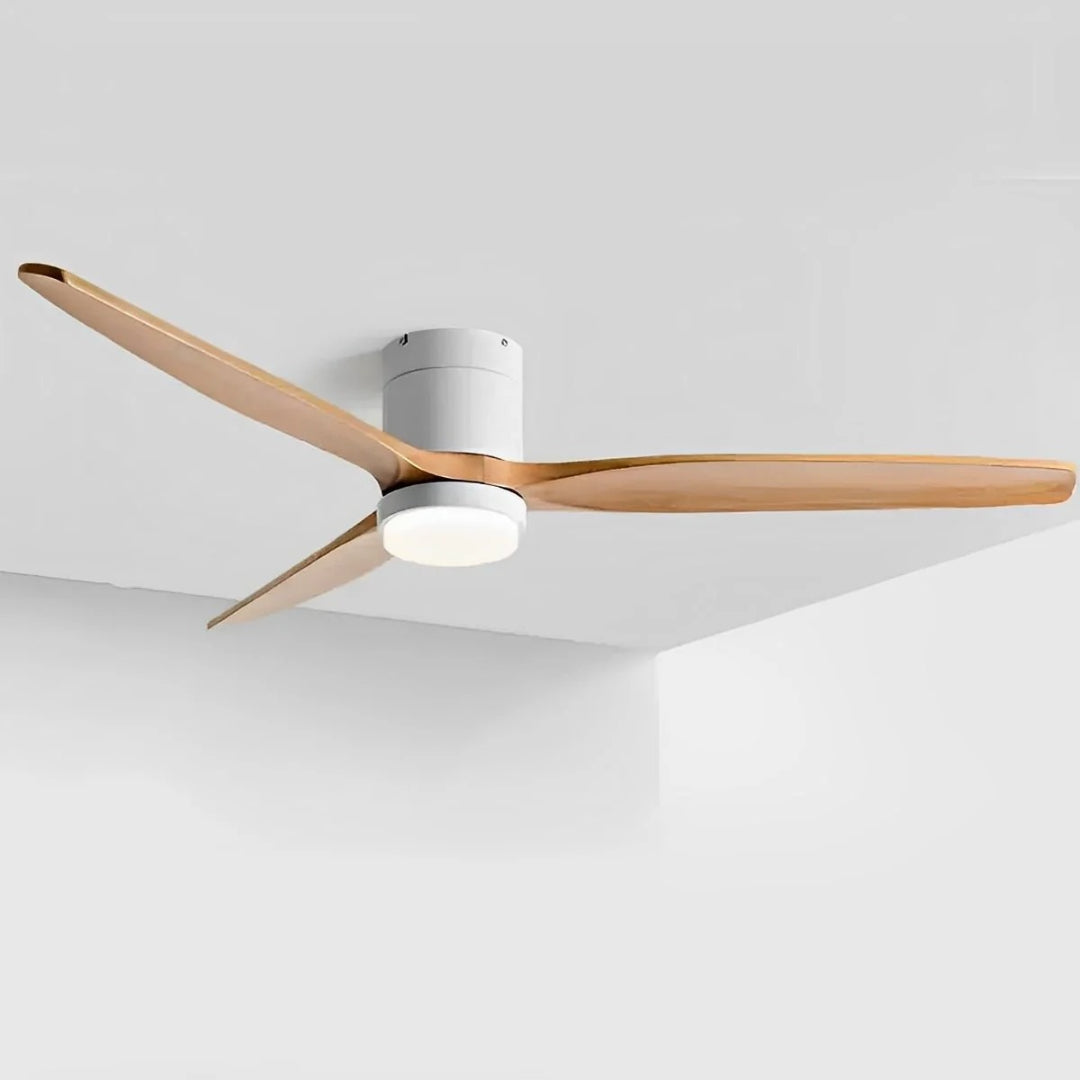 Wentylator sufitowy z drewnianymi łopatkami – widok produktu 7 | Nuvira Home