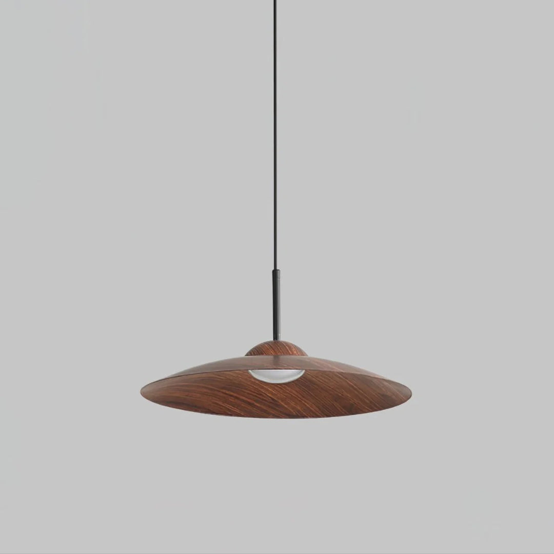 Wisząca lampa z naturalnego drewna w kształcie kopuły – widok produktu 15 | Nuvira Home