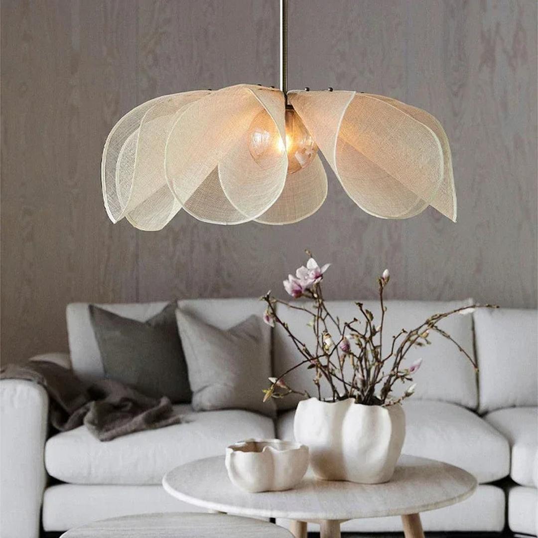 Zabytkowa Materiałowa Lampa Wisząca – Oświetlenie LED – widok produktu 1 | Nuvira Home