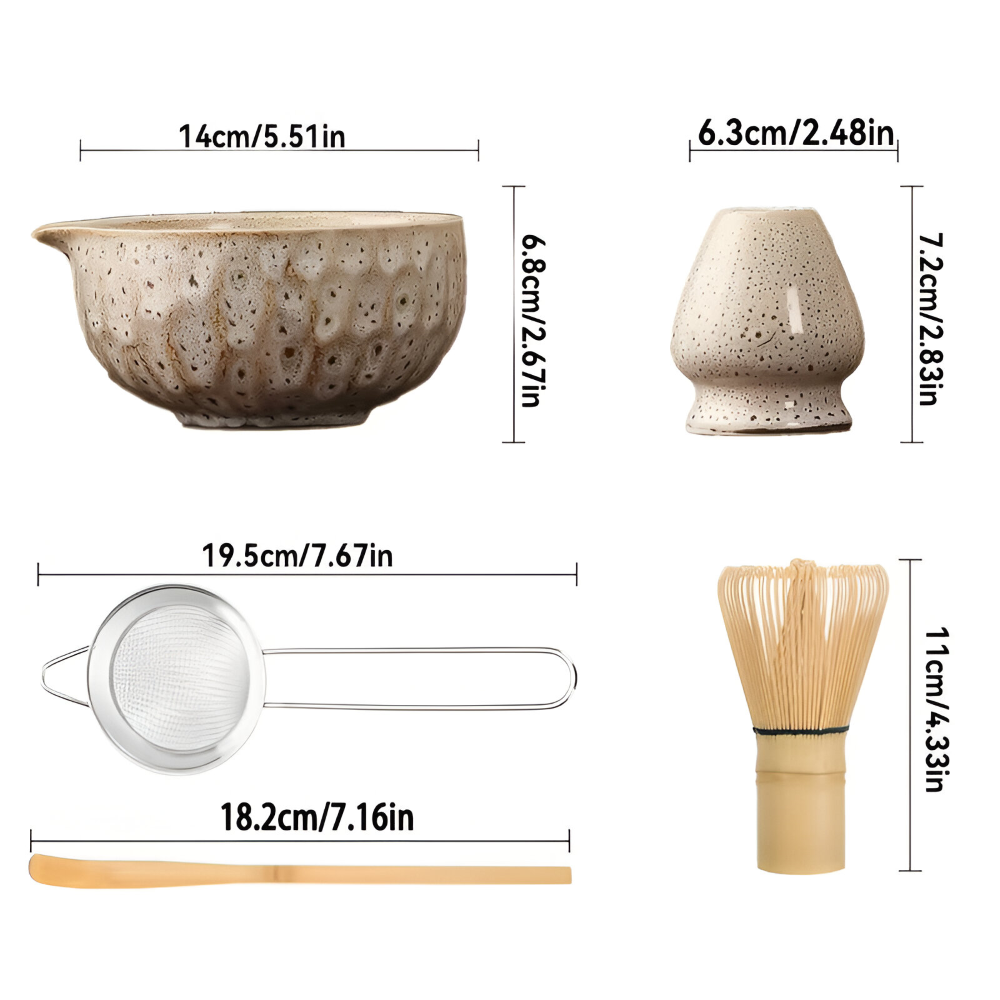 Zestaw do Matcha 5-Elementowy z Ceramiczną Czarką – widok produktu 17 | Nuvira Home