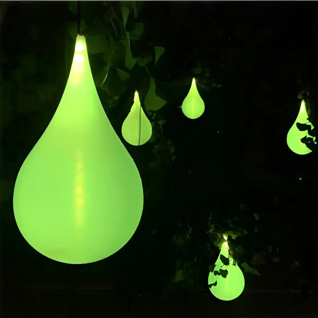 Zewnętrzna lampa wisząca w kształcie kropli wody – widok produktu 12 | Nuvira Home