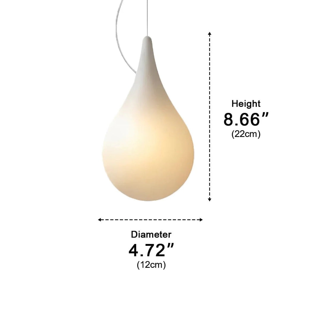 Zewnętrzna lampa wisząca w kształcie kropli wody – widok produktu 15 | Nuvira Home