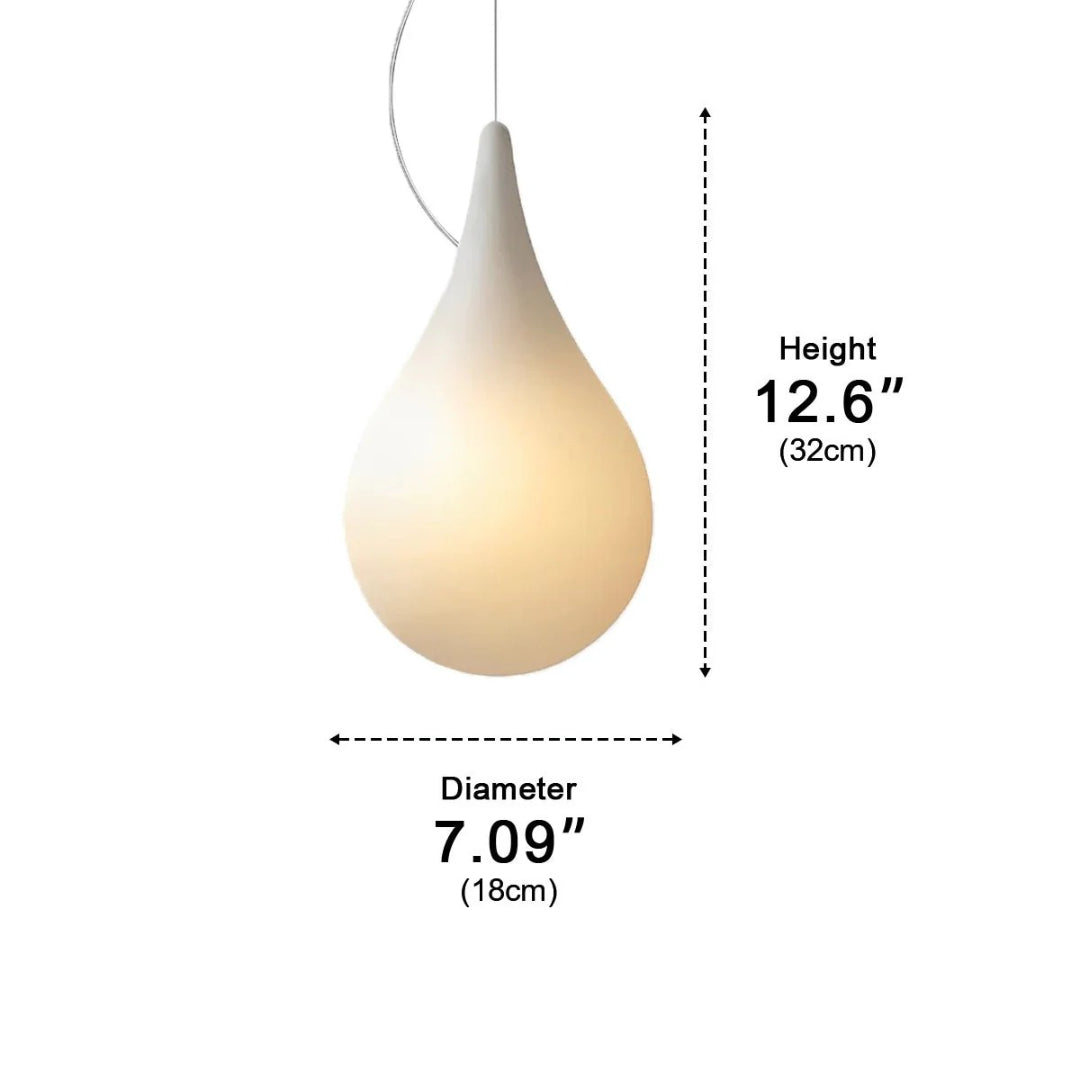 Zewnętrzna lampa wisząca w kształcie kropli wody – widok produktu 16 | Nuvira Home