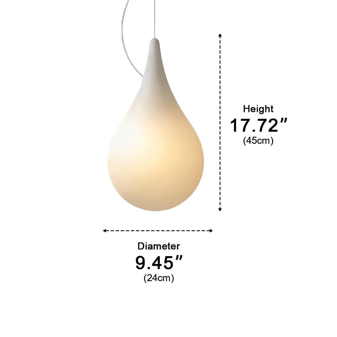 Zewnętrzna lampa wisząca w kształcie kropli wody – widok produktu 17 | Nuvira Home