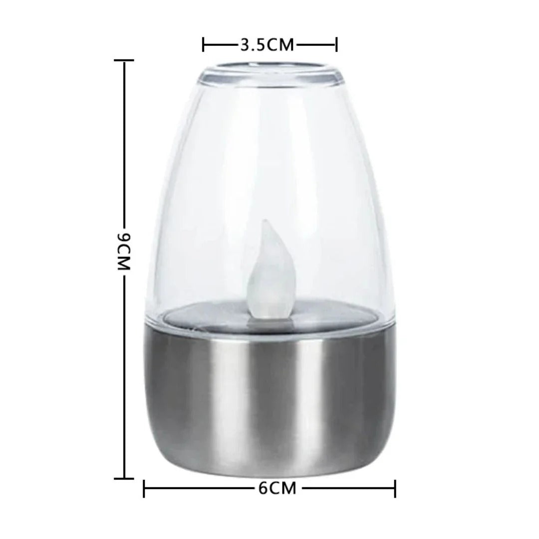 Zewnętrzna solarna lampa LED w formie świecy – widok produktu 9 | Nuvira Home