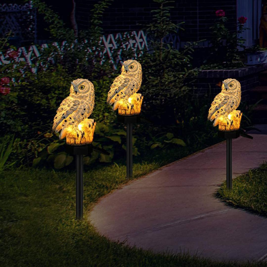 Zewnętrzna Solarna Lampa LED W Kształcie Sowy – widok produktu 5 | Nuvira Home