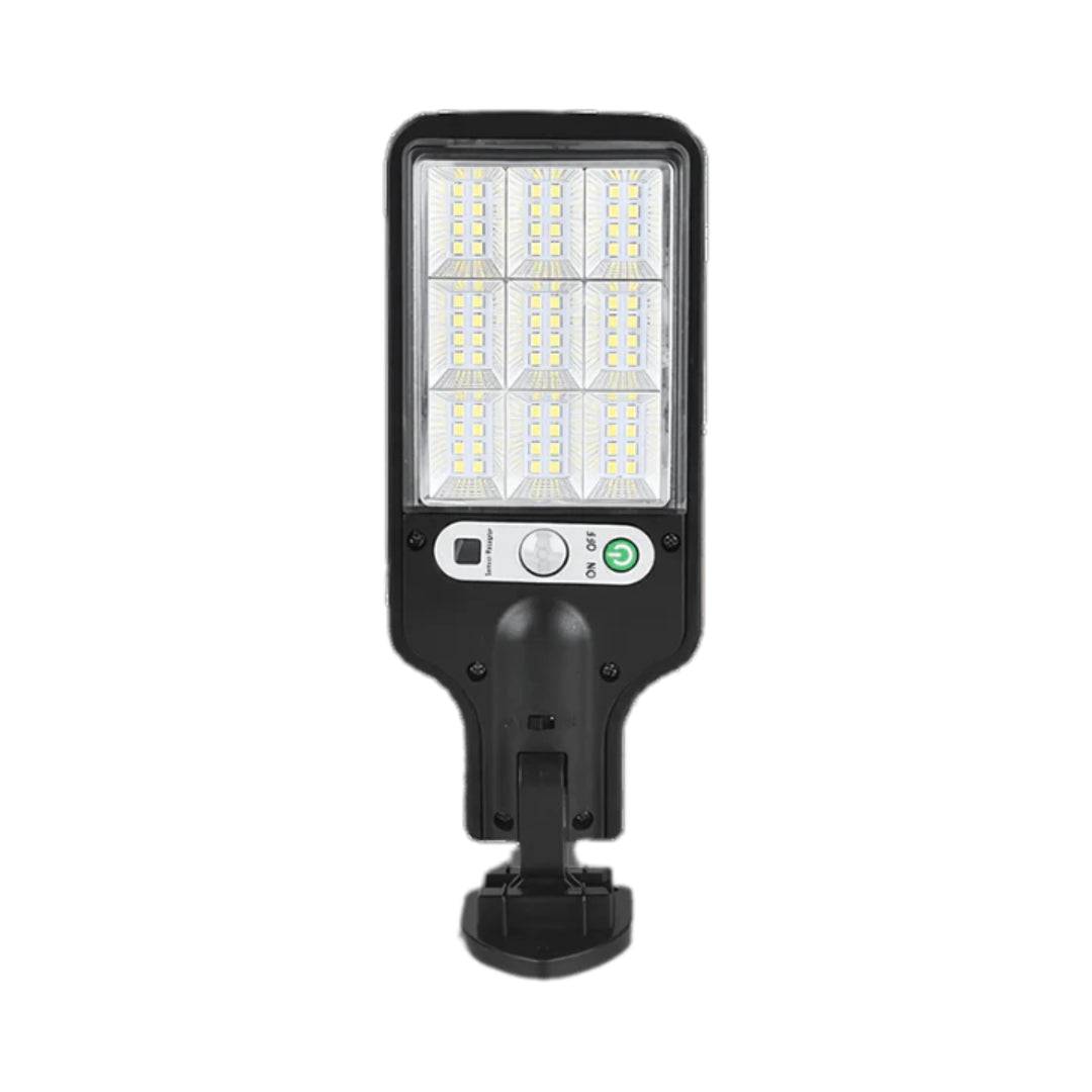 Zewnętrzna solarna lampa ścienna LED z czujnikiem ruchu – widok produktu 1 | Nuvira Home