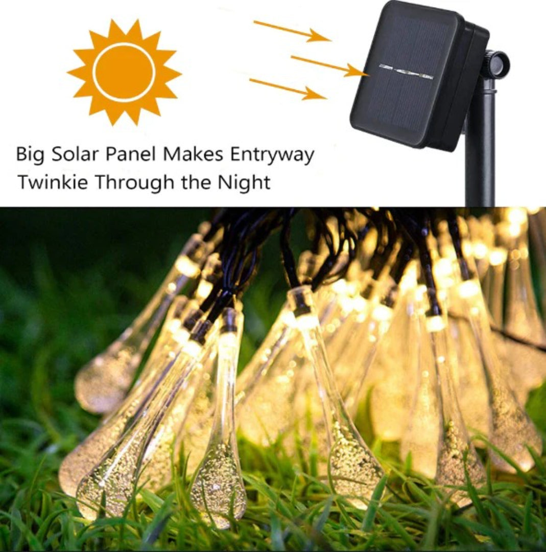 Zewnętrzne girlandy LED w kształcie kropli do ogrodu i na patio – widok produktu 7 | Nuvira Home