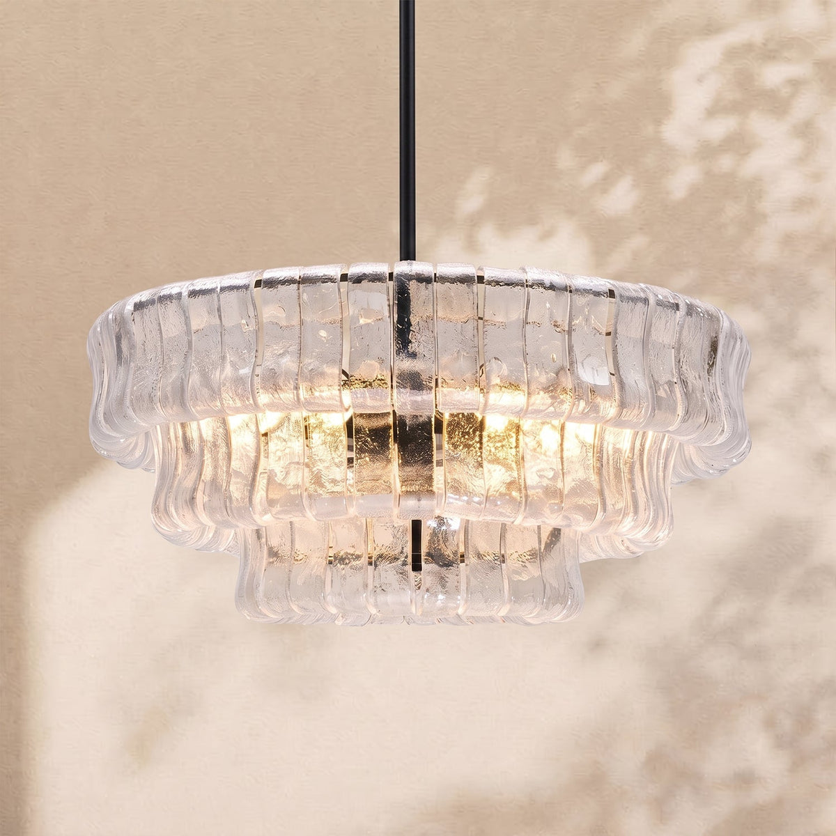 Żyrandol Szklany 3-Poziomowy 61 cm – widok produktu 6 | Nuvira Home
