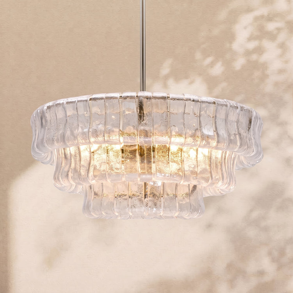 Żyrandol Szklany 3-Poziomowy 61 cm – widok produktu 7 | Nuvira Home