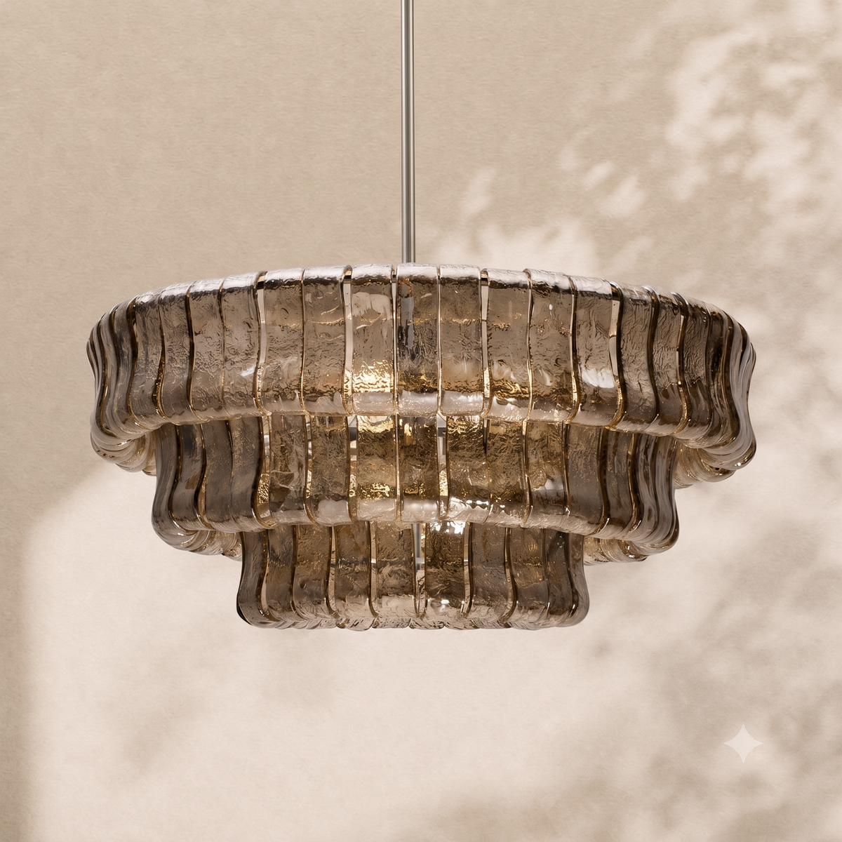 Żyrandol Szklany 3-Poziomowy 61 cm – widok produktu 10 | Nuvira Home