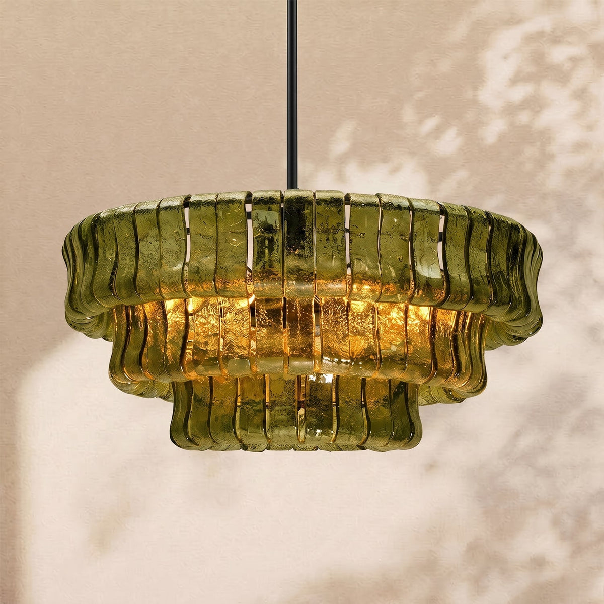 Żyrandol Szklany 3-Poziomowy 61 cm – widok produktu 16 | Nuvira Home