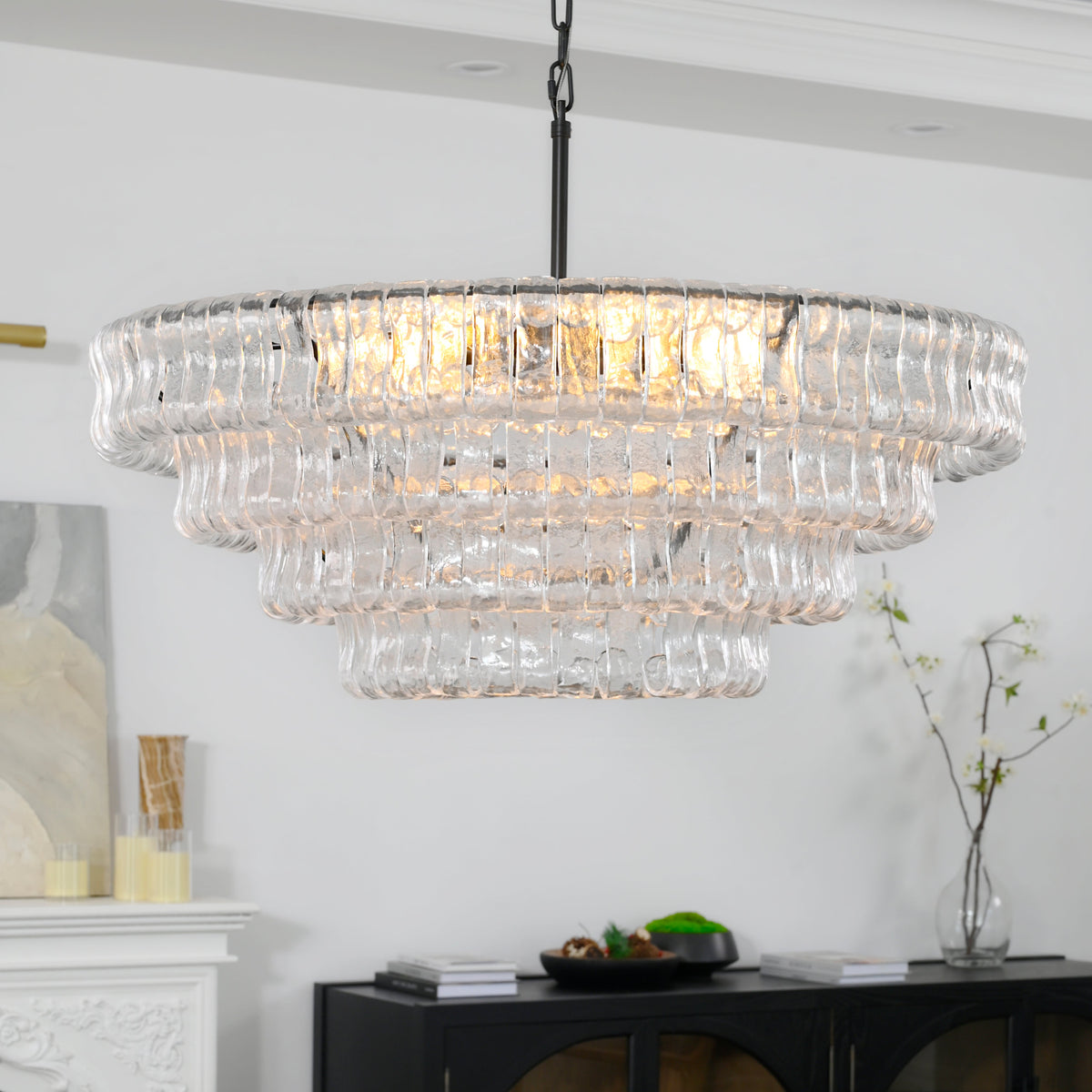 Żyrandol Szklany 4-Poziomowy 91 cm – widok produktu 17 | Nuvira Home