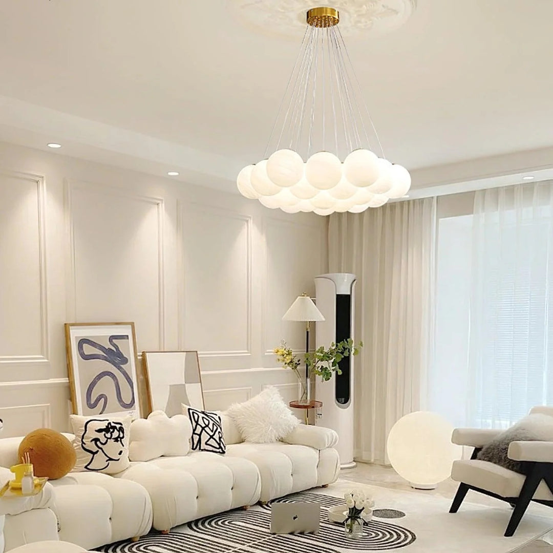Żyrandol z klastrami szklanych kul – widok produktu 7 | Nuvira Home