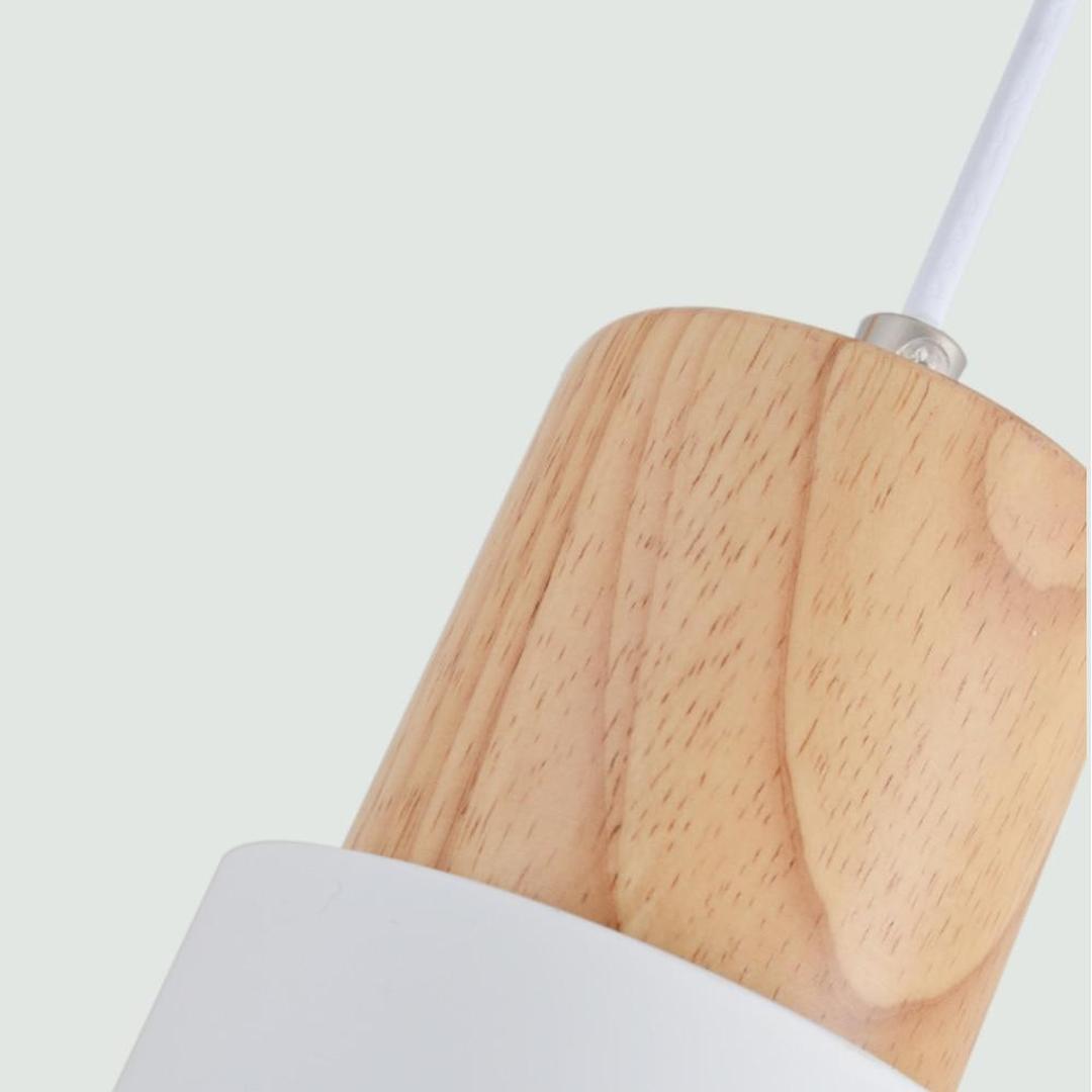 Lampa Wisząca Nordic Home | Drewniana Podstawa