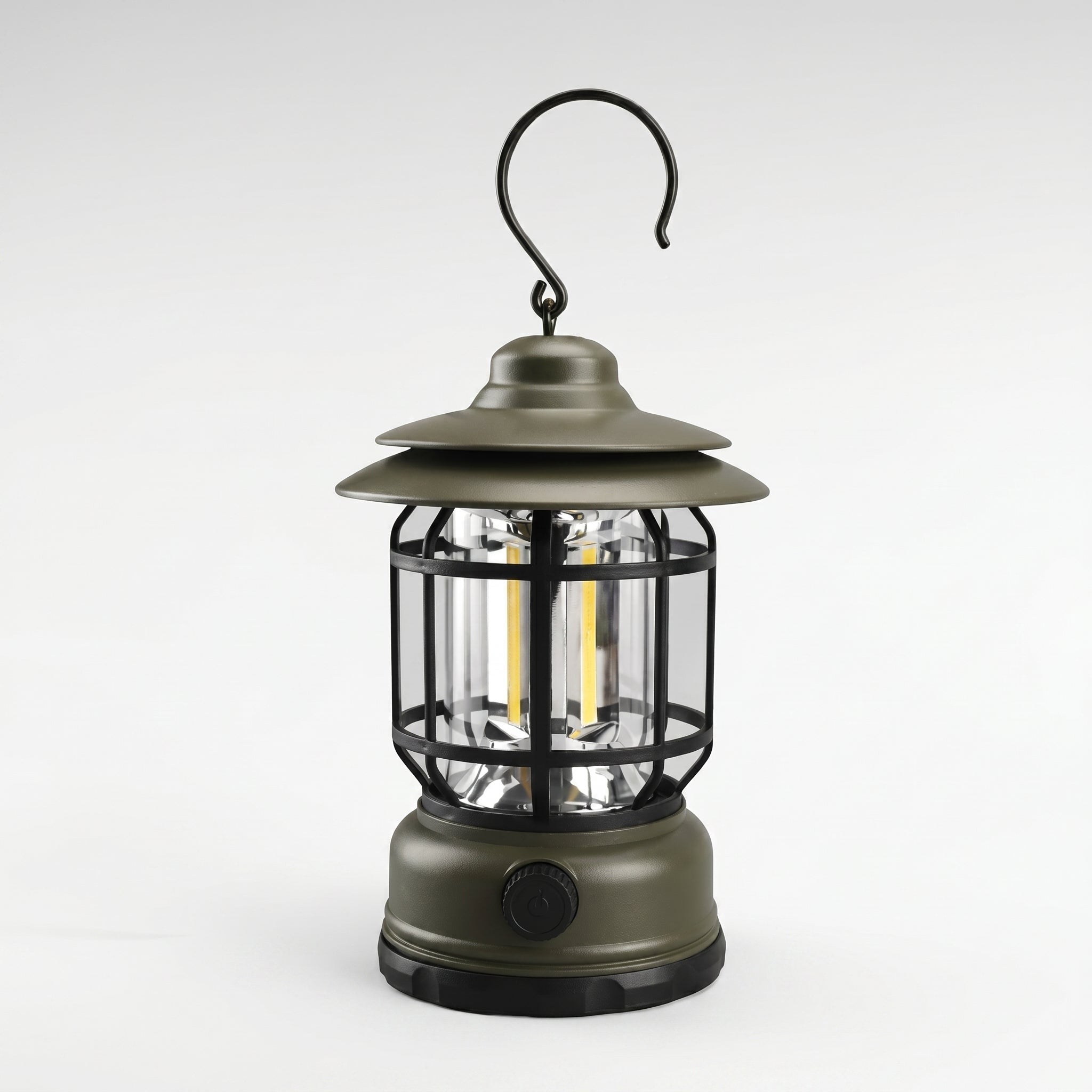 Ładowalna Lampa Kempingowa LED w Stylu Vintage, 300 Lumenów
