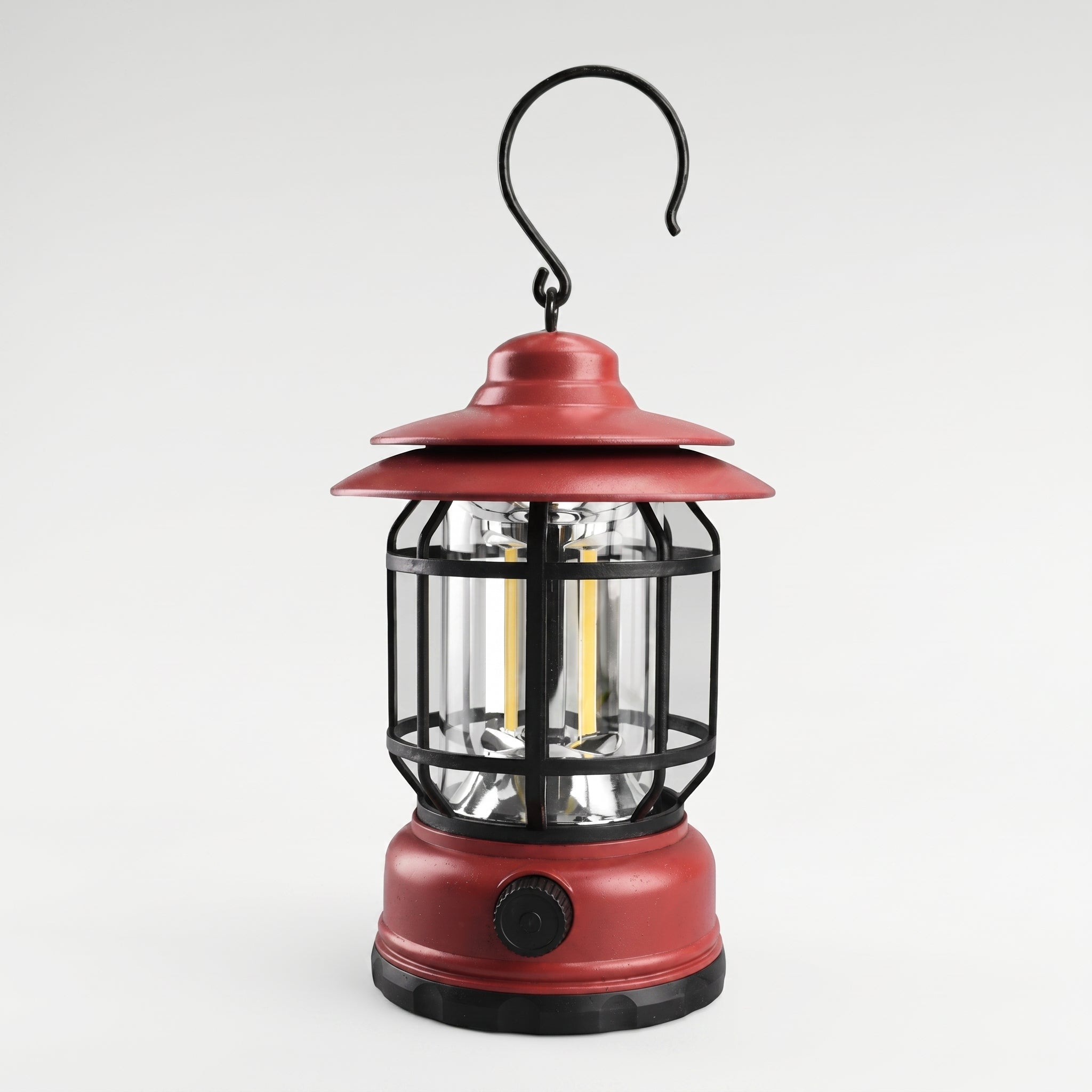 Ładowalna Lampa Kempingowa LED w Stylu Vintage, 300 Lumenów