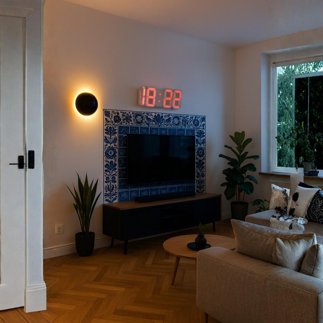 Lampa Ścienna Z Zakrzywioną Metalową Ramą | Styl Vintage