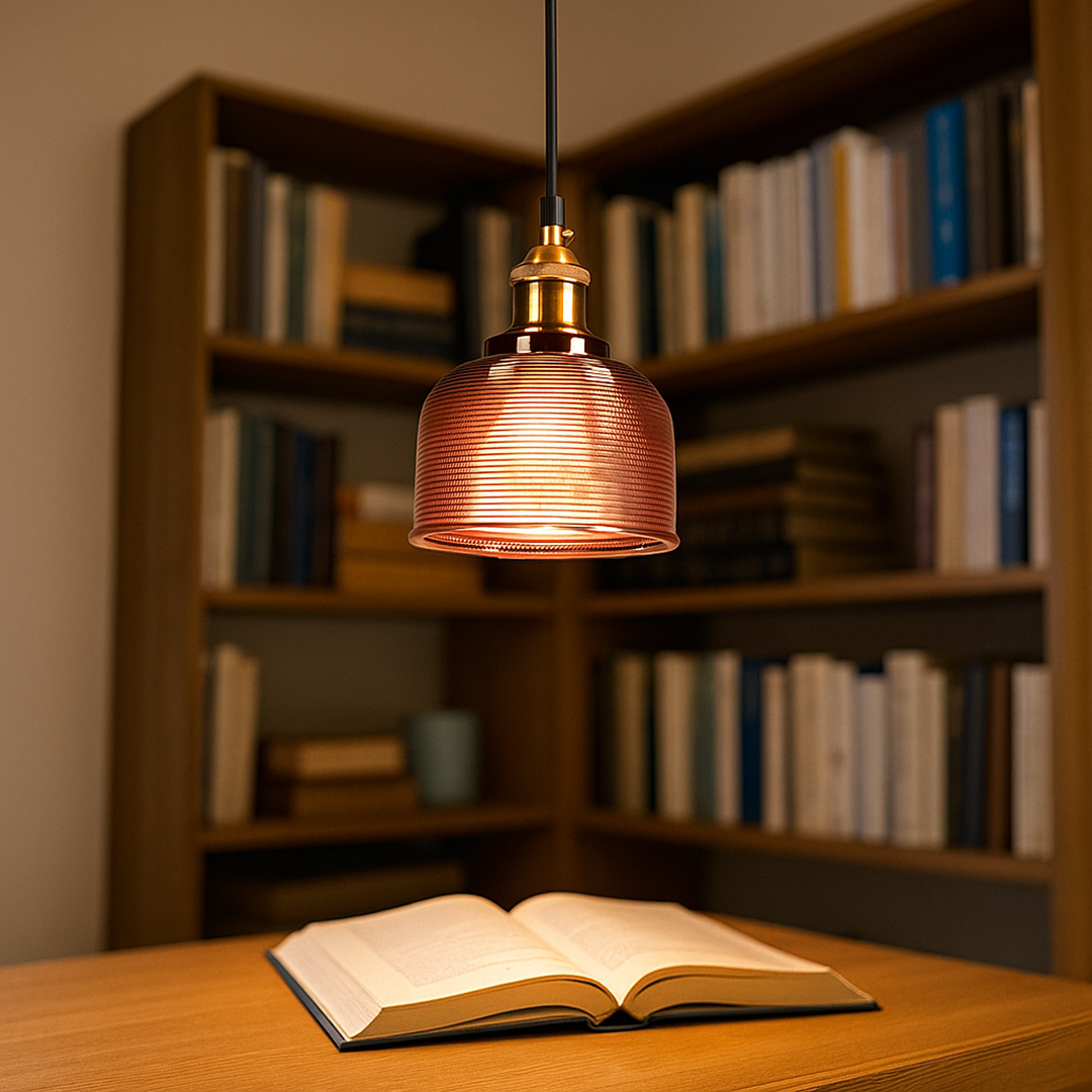 Retro Szklana Lampa Wisząca | Kolorowa