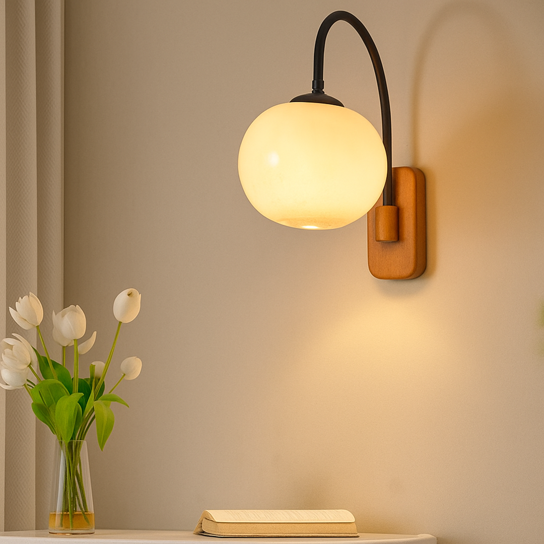 Obracana Szklana Lampa Ścienna | Bauhaus