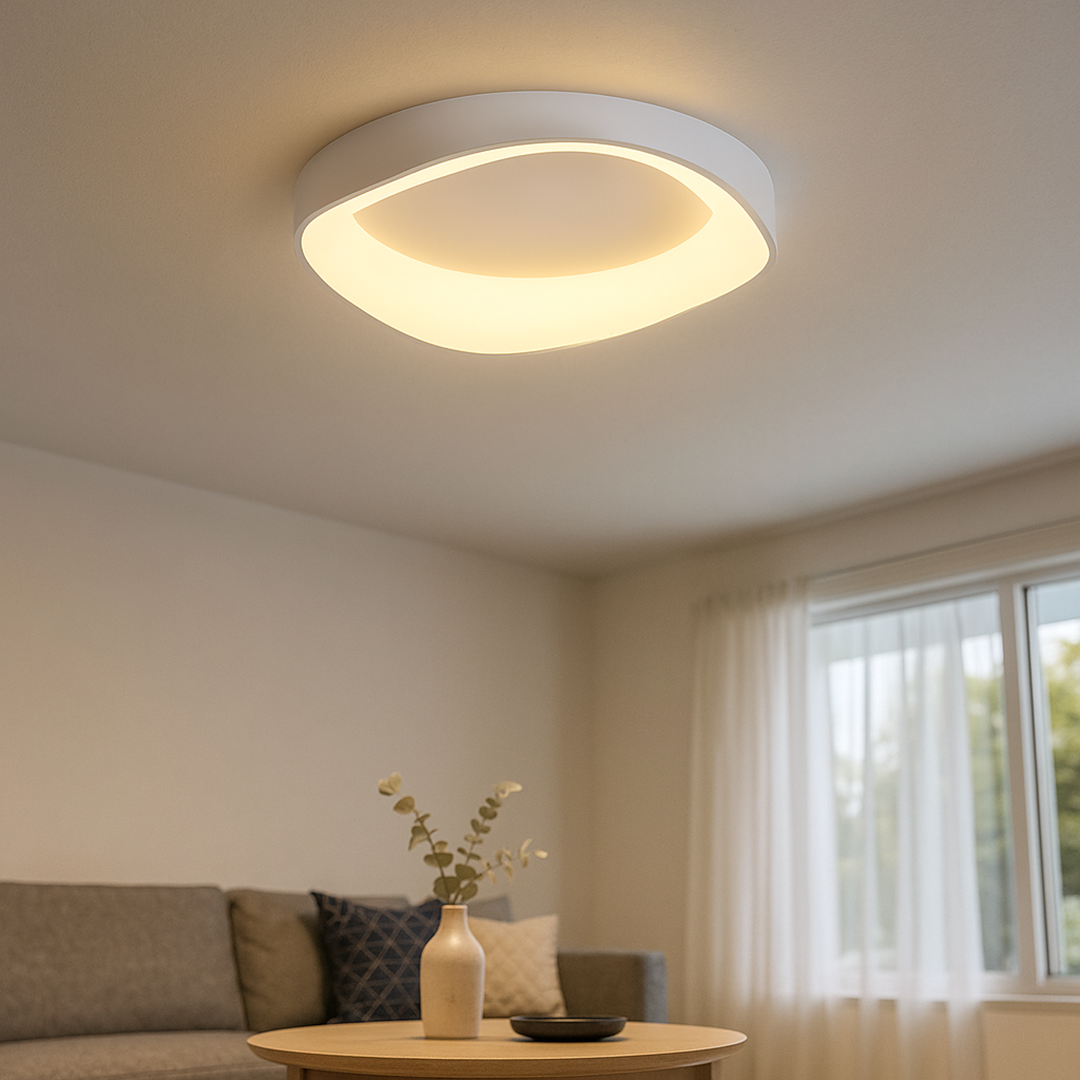 Nordycka Lampa Sufitowa O Fakturze Drewna | Styl Skandynawski
