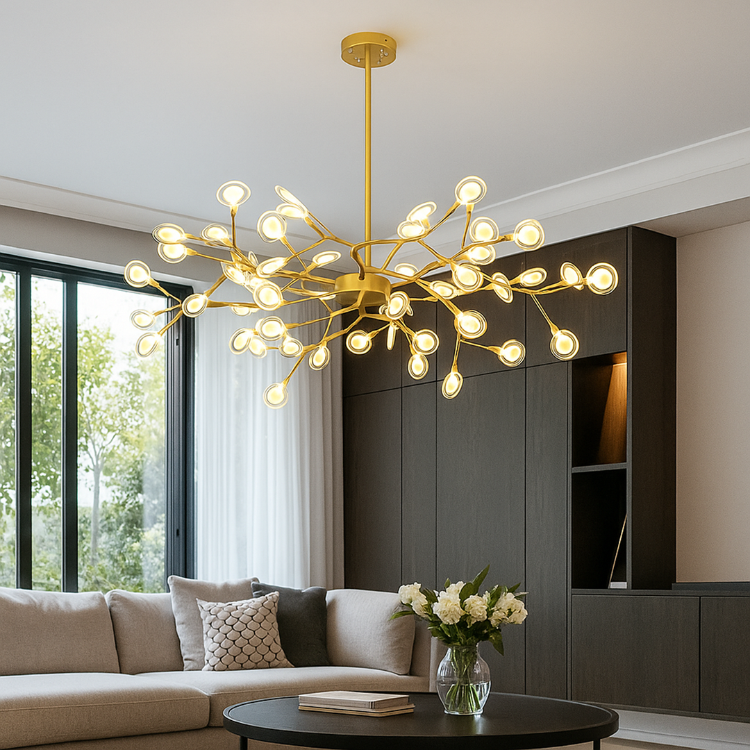 Rozgałęziony żyrandol świetlik | Lampa sufitowa do salonu