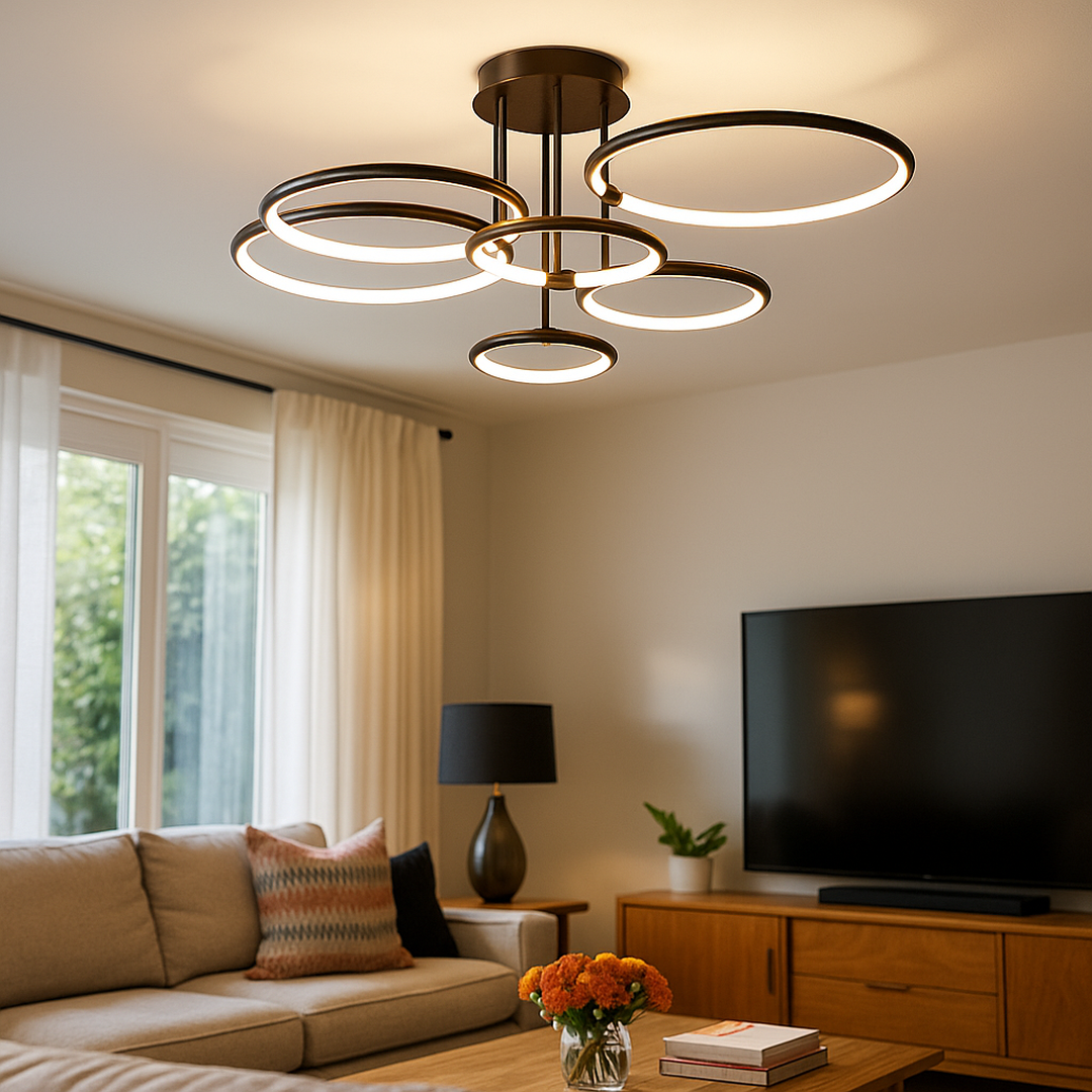 Lampa sufitowa LED do salonu | Lampa z regulowaną jasnością