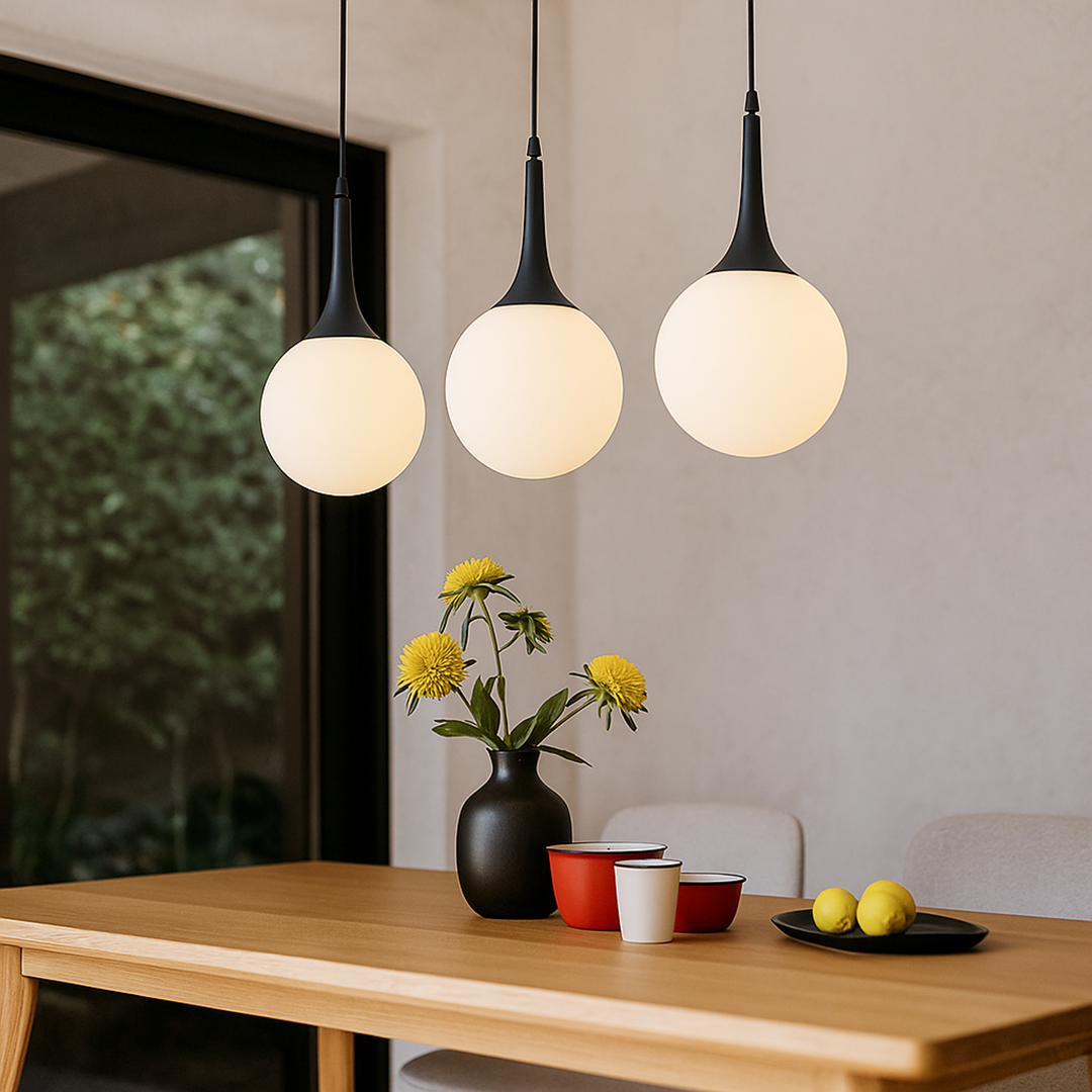 Metalowa Lampa Sufitowa | Szkło