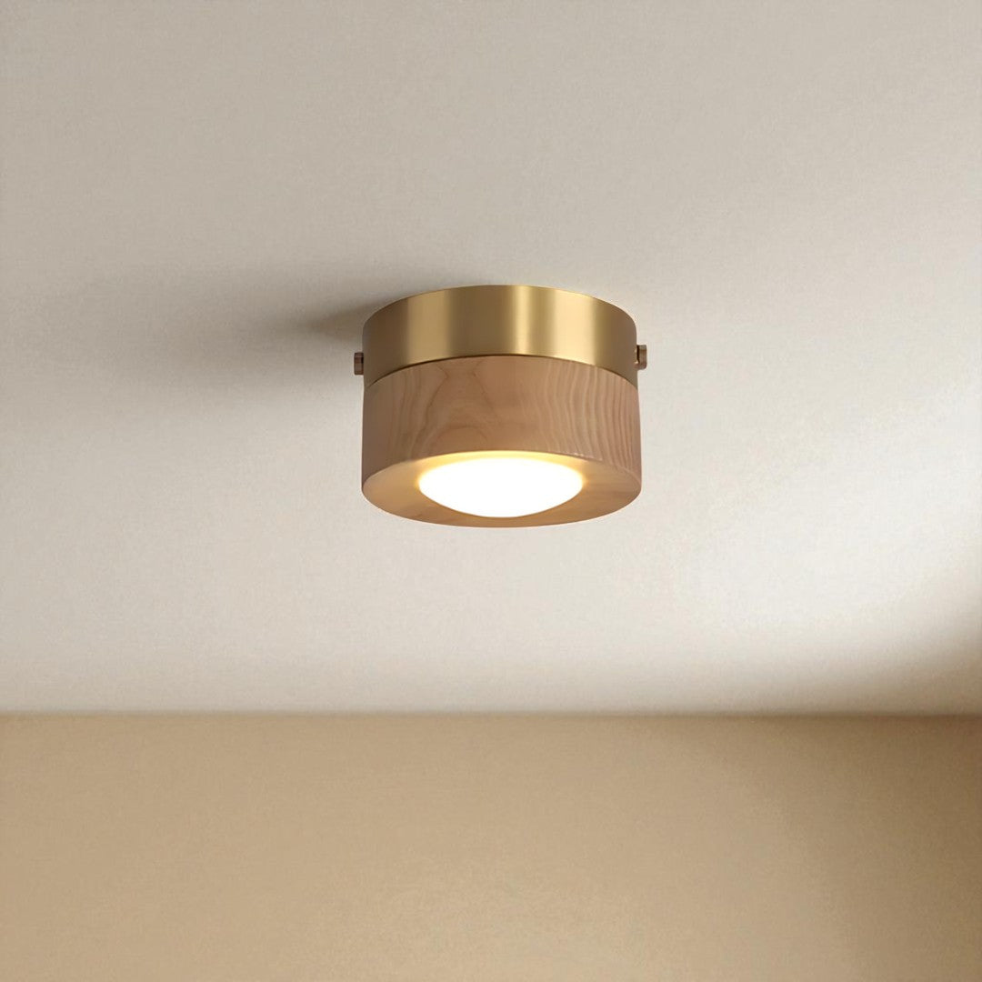 Drewniana Brązowa Lampa Sufitowa | LED