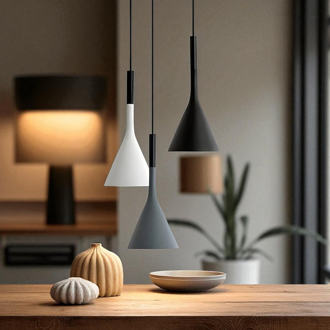 Skandynawski Zestaw Lamp Wiszących | Stożkowy Design