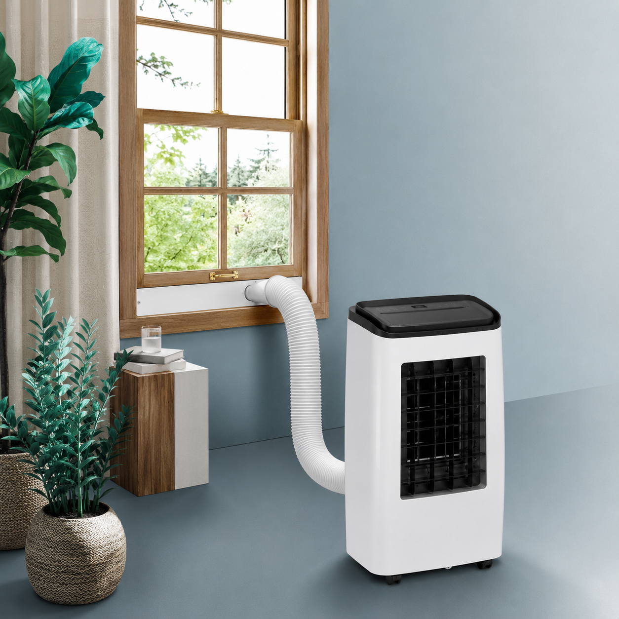 Klimatyzator 12000 BTU z wężem odprowadzającym przy oknie