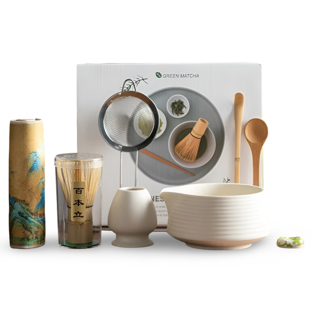 Kompletny Zestaw do Matcha 8-Elementowy z Czarką 500 ml